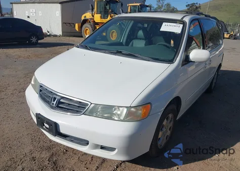 2002 Honda Odyssey Ex-L z USA, uszkodzony, nr VIN 5FNRL18992B032652